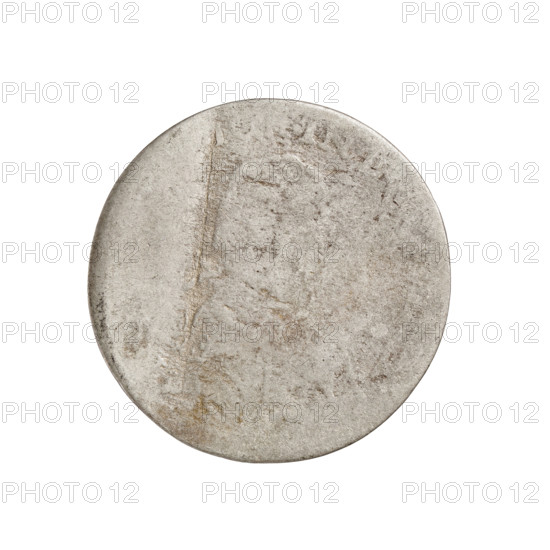 Trojak by Justyn Karol Schröder (master of the Mitawa mint 1763–1764), 1764. Obverse: outline of a bust turned right; illegible rim inscription. Reverse: crowned mitre separating the rim inscription, two coats of arms (White Eagle and Pogon), numeral of value 3 with letters below; rim legend includes MON.ARGE.. CVRLAND.1764. Duchy of Courland and Semigallia, Mitawa mint. Coin (trojak), weight 1.37 g.