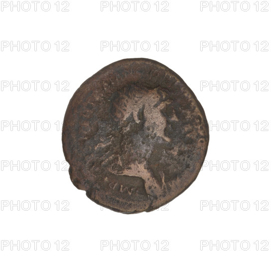 Semis, Trajan (53–117; Roman Emperor 98–117). Bronze coin (weight 4.15 g), 114–117. Obverse: head of Trajan in radiant crown facing right; rim inscription: IMP CAES NER TRAIANO OPTIMO AVG GERM. Reverse: letters SC surrounded by an oak wreath; rim inscription: DAC PARTHICO PM TR POT XX COS VI PP. Roman Empire; Cyprus.