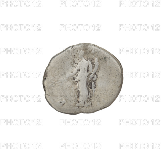 denarius, Hadrian (76–138; Roman emperor 117–138), 118, Roman Empire (27 BC–476), Rome; coin (silver), weight 2.98 g. Obv.: bust of Hadrian right, laurel wreath in hair; rim inscription: IMP CAESAR TRAIAN HADRIANVS AVG. Rev.: Pax standing left, dressed in a long robe with draperies, holding a branch in her right hand and a cornucopia in her left; rim inscription: PM TRP COS II; inset inscription: PAX.