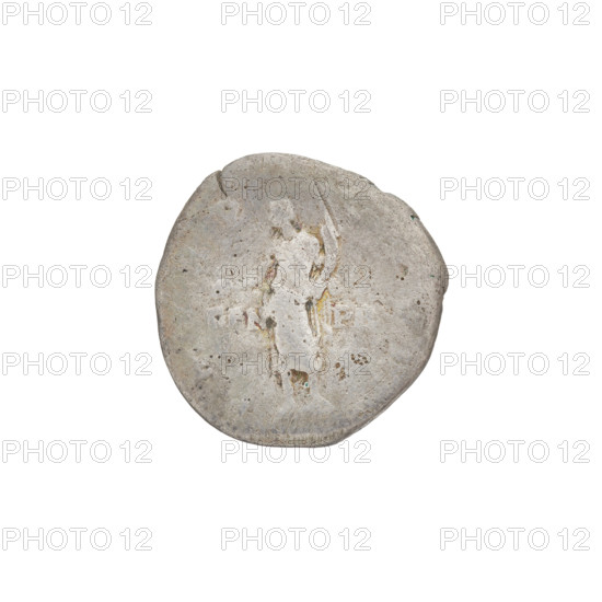 Denarius, Hadrian (76–138; Roman emperor 117–138). Obverse: bust of Hadrian right, laurel wreath; rim inscription IMP CAESAR TRAIAN HADRIANVS AVG. Reverse: Genius standing left, wearing a long robe, holding a patera in his right hand and a cornucopia in his left; inscriptions GEN PR on both sides; rim inscription illegible. Date c. 119–122. Roman Empire (27 BC–476). Coin; weight 2.53 g.