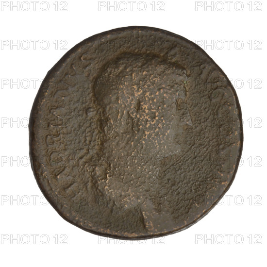 Sestertius of Hadrian (76–138; Roman emperor 117–138). Coin (personification). Obverse: Head of Hadrian with laurel wreath facing right; rim inscription: HADRIANVS AVGCOS III PP. Reverse: Personification (coin) facing left, holding scales in right hand and cornucopia in left; SC on both sides; rim inscription illegible. Date: 134–138. Roman Empire (27 BC–476), Rome. Coin, weight 23.25 g.