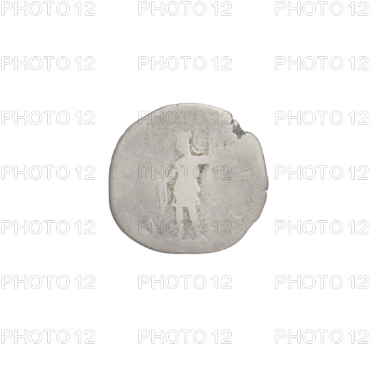 Denarius, Hadrian (76–138; Roman emperor 117–138). Obverse: head of Hadrian in laurel wreath facing right; rim inscription HADRIANVS AVGVSTVS. Reverse: Roma standing left, wearing a short robe and helmet, holding a figure of Victoria in her right hand and a spear in her left; rim inscription. Features laurel wreaths, spears, heads. Roman Empire (27 BC–476). Rome. Coin; weight 3.03 g.