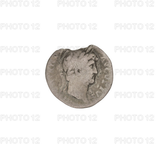 Denarius of Hadrian (76–138; Roman emperor 117–138). Obverse: head of Hadrian in laurel wreath facing right; rim inscription HADRIANVSAVGVSTVS. Reverse: offering vessels — simpulum, aspergillum, praefericulum, and lituus; rim inscription COS, 125–128. Roman Empire (27 BC–476), Rome. Coin; weight 2.62 g.