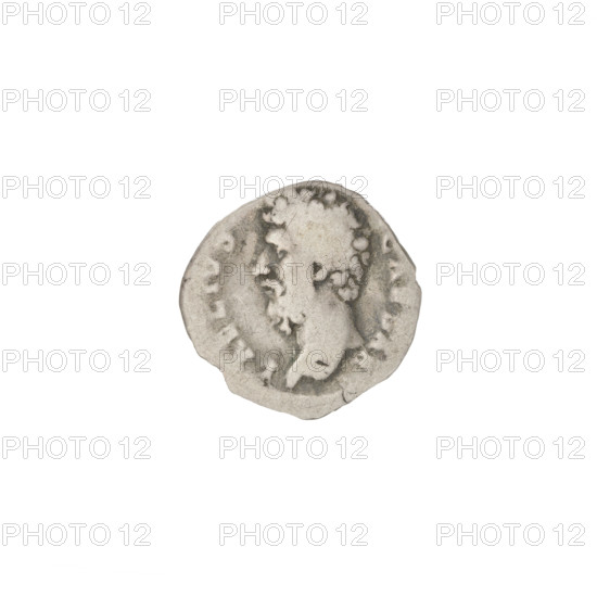 Denarius, Aelius (101–138; successor of Hadrian 136–138). Obverse: bearded head of Aelius left; rim inscription LAELIVSCAESAR. Reverse: not struck/badly struck—offset die. Date: 137. Roman Empire (27 BC–476). Rome. Coin, weight 2.52 g.