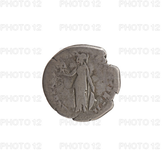 Denarius, Antoninus Pius (86–161; Roman emperor 138–161), issuer: Antoninus Pius. Obverse: Head of Antoninus Pius bare, facing right; legend IMP AEL CAES HADR ANTONI. Reverse: Minerva standing left, holding Victoria in her outstretched right hand and a spear in her lowered left hand (spear head upward), shield resting on the ground; legend AVG PIVS P S DES II. Date: 138. Place: Rome, Roman Empire. Medium: coin. Diameter: 18.0 mm. Weight: 2.48 g. Axis: 180°.