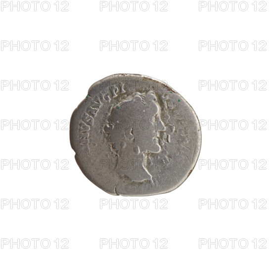 Denarius of Antoninus Pius (86–161; Roman Emperor 138–161), issuer: Antoninus Pius. Obverse: head of Antoninus Pius uncovered to the right, legend ANTONINVS AVG PI - VS PP all around. Reverse: Genius of the Roman Senate in a toga standing left, holding a branch in his outstretched right hand and a long scepter in his outstretched left hand, legend G N O S ENATVS all around. Date: 140–144. Culture: Roman Empire. Place: Rome. Object type: coin (denarius). Materials/measurements: diameter 17.0–18.5 mm, weight 2.36 g, axis 180°.