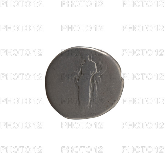 Denarius of Antoninus Pius (86–161; Roman emperor 138–161). Obverse: Head of Antoninus Pius in a laurel wreath facing right, inscription ANTONINVS AVG - PIVS PP COS III. Reverse: Pax standing left, holding a twig in his right hand and a cornucopia in his left, inscription P - AVG. Personifications; iconography includes twigs and horns of plenty. Date: 140–144. Roman Empire (27 BC–476), Rome. Coin; diameter 16.5–18.0 mm, weight 3.00 g, axis 180 degrees.