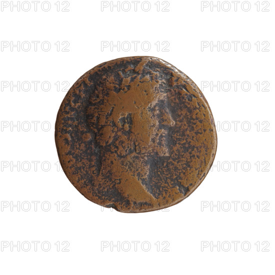 Antoninus Pius (86–161; Roman Emperor 138–161), issuer. Obverse: head of the emperor to right, wearing a laurel wreath; inscription 'VS AVG PI - VS PP' around. Reverse: central oak wreath with legend 'SPQR / OPTIMO / PRINCIPI / SC'. Date: 145–161. Roman Empire (27 BC–476), Rome. Coin; diameter 24.0–25.0 mm, weight 7.73 g, axis 0°.