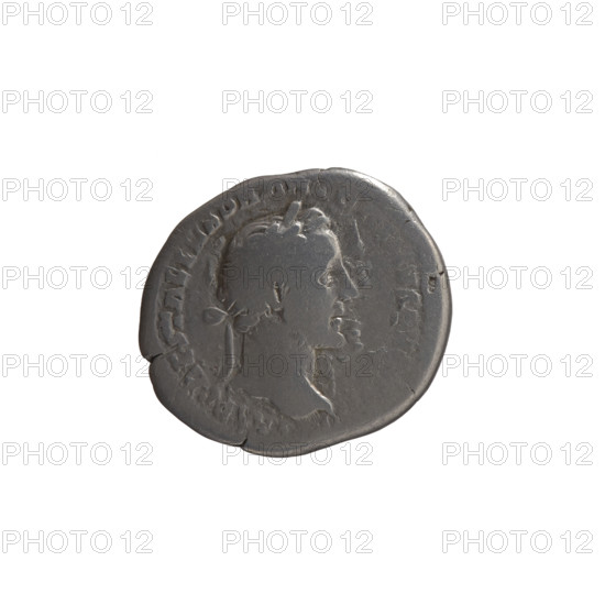 Denarius of Antoninus Pius (86–161; Roman emperor 138–161). Obverse: head of the emperor in a laurel wreath facing right, inscription IMP CAES T AEL HADR ANTONINVS AVG. Reverse: Tranquillitas standing right, holding a rudder in his right hand and ears of corn in his left, inscription TR POT XV – COS IIII. Iconography: ears of corn, personifications, rudders. Attributed date: 151–152. Roman Empire, Rome. Coin; diameter 17.0–19.0 mm, weight 3.17 g, axis 180°.