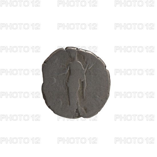 Denarius, Antoninus Pius (86–161; Roman emperor 138–161), issuer: Antoninus Pius; iconography: Roman deities, Vesta; obverse: head of the emperor in a laurel wreath facing right, inscription NTON S AVG - PIVS PP, XVI around; reverse: Vesta in a veil standing left, holding a ladle (simpulum) in her right hand and a palladium in her left, inscription C S - , II around; date: 152–153; culture: Roman Empire (27 BC–476); place: Rome; object type: coin; material: silver denarius; diameter: 16.0–16.5 mm; weight: 2.26 g; axis: 180 degrees.