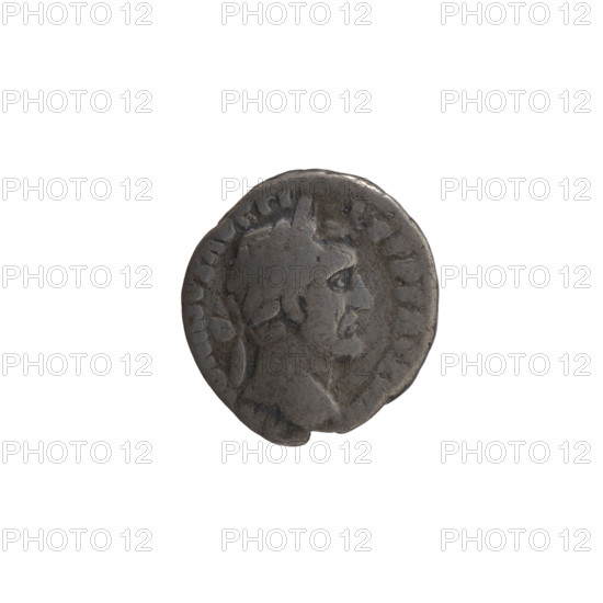 Denarius, Antoninus Pius (86–161; Roman emperor 138–161). Obverse: Head of Antoninus Pius in a laurel wreath, with drapery on the left shoulder, right; inscription ANTONINVS AVG PIVS PP TR P XVIII (circumferential). Reverse: Vesta in a veil stands left, holding a patera above an altar in her right hand and a palladium in her left; inscription OS·IIII (circumferential). Date: 154–155. Culture: Roman Empire. Place: Rome. Medium/function: coin. Dimensions: diameter 16.5–17.5 mm; weight 2.85 g; axis 180 degrees. Iconography: Roman deities; Vesta; head of the emperor in a laurel wreath; altars; paterae; palladium.