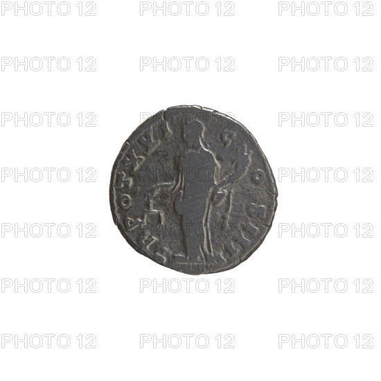 Denarius of Antoninus Pius (86–161; Roman emperor 138–161). Obverse: Head of Antoninus Pius in a laurel wreath facing right; inscription ANTONINVS AVG - P, S PP IMP II. Reverse: Aequitas standing left, holding scales in her right hand and a cornucopia in her left; inscription TR POT XXI - C OS IIII. Date: 157–158. Roman Empire, Rome. Coin; diameter 16.5–17.0 mm, weight 2.97 g, axis 180°.