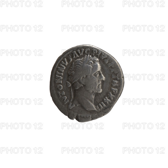 Denarius, Antoninus Pius (86–161; Roman emperor 138–161) (issuer). Obverse: head of the emperor in a laurel wreath to the right, legend ANTONINV AVG PIVS PP TRP XXIII. Reverse: Roma seated left, holding Victory in his outstretched right hand, a spear in her left, legend ROMA COS IIII. Date: 159–160. Roman Empire (27 BC–476), Rome. Coin; diameter 18.0 mm; weight 3.00 g; axis 180°.