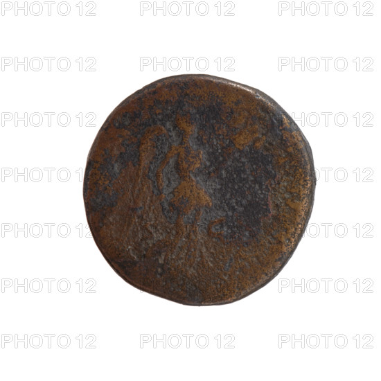 Sestertius of Antoninus Pius (86–161; Roman emperor 138–161). Obverse: head of the emperor in a laurel wreath facing right, inscription NINVS AVG PI - VS PP T (all around). Reverse: Victoria standing right, holding a trophy with both hands, inscription RA - TO (all around), control marks S - C in fields. Date: 143–144. Roman Empire, Rome. Coin (sestertius); diameter 29.0 mm, weight 23.10 g, axis 0°.