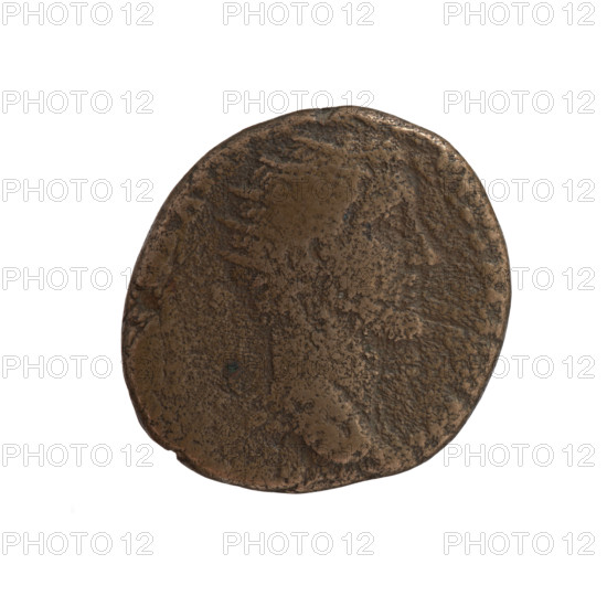 Dupondius of Antoninus Pius (86–161; Roman emperor 138–161), issuer Antoninus Pius. Obverse: Head of Antoninus Pius in radiant crown facing right, legend AV PIVS PP IMP II (all around). Reverse: Providentia standing left, stretching her right hand above a globe on the ground, holding a long scepter in her left hand, legend POT XIX – COS II (all around), field marks S – C. Date: 155–156. Roman Empire, Rome. Coin (bronze): diameter ~24.0–24.5 mm, weight 11.90 g, axis 345°.