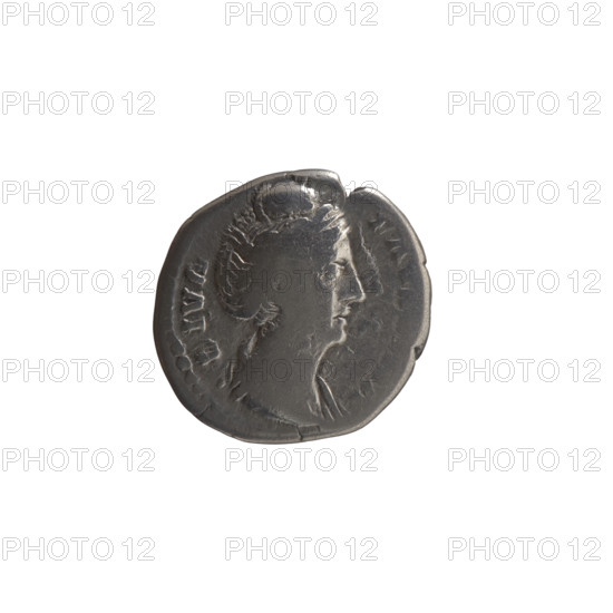 Denarius, posthumous issue for Faustina the Elder (98–141; Roman empress 138–141); issuer Antoninus Pius (86–161; Roman emperor 138–161). Obverse: draped bust of Faustina I facing right, legend DIVA • FAV, A around. Reverse: Vesta seated left, holding a scepter in her left hand and a patera in her right, legend AV G• - STA circumferential. Iconography: Faustina the Elder; Roman deities; Vesta; sceptres; patera. After 141 CE, Roman Empire (27 BC–476). Coin (Rome): silver denarius; diameter 18.0 mm; weight 3.11 g; axis 180°.