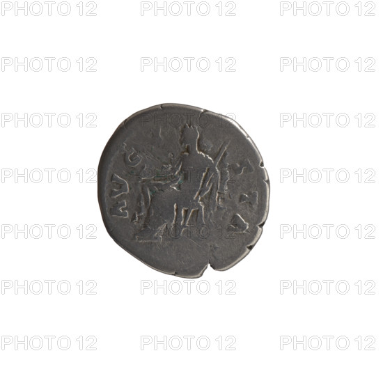 Denarius, posthumous issue for Faustina the Elder (98–141; Roman empress 138–141), issuer Antoninus Pius (86–161; Roman emperor 138–161). Obverse: draped bust of Faustina I facing right, inscription DIVA · FAV · A around. Reverse: Vesta seated left, holding a scepter in her left hand and a patera in her right, inscription AVG·STA circumferential. Iconography: Faustina the Elder, Antoninus Pius, Roman deities (Vesta); sceptres; patera. After 141 CE, Roman Empire (27 BCE–476 CE), Rome. Coin (denarius): diameter 18.0 mm, weight 3.11 g, axis 180°.