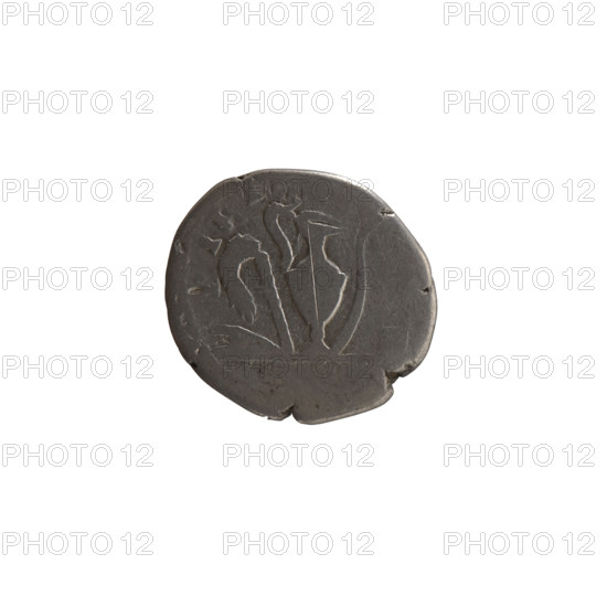 Denarius, Marcus Aurelius (121–180; Roman emperor 161–180), caesar 139–161; issuer: Antoninus Pius (86–161; Roman emperor 138–161). Obverse: Head of young Marcus Aurelius without a cover to the right, inscription AV AESAR - A circumferentially. Reverse: Sacred utensils from the left: knife (secespita), sprinkler (aspergillum), jug (capis), crosier (lituus) and dipper (simpulum), inscription PIET circumferentially. Date: ca. 140–144. Roman Empire, Rome. Coin; AV (silver). Diameter 17.0–17.5 mm; weight 2.97 g; axis 0°.