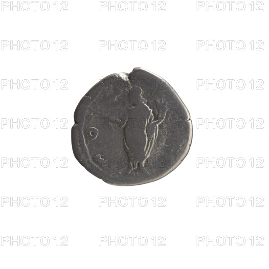 Denarius; obverse: head of young Marcus Aurelius without a cap to the right, inscription 'AVRELIVS CAE SAR'; reverse: personification Honos standing left, holding a branch in his right hand and a cornucopia in his left, inscription 'COS' (circumferential). Issuer: Antoninus Pius; depicted figures: Marcus Aurelius (heir to the throne), Antoninus Pius. Iconography: personifications, Honos, branches, cornucopias. Date: ca. 145–147. Culture/place: Roman Empire, Rome. Medium: silver coin. Diameter: 17.0–18.0 mm. Weight: 2.62 g. Axis: 180°.
