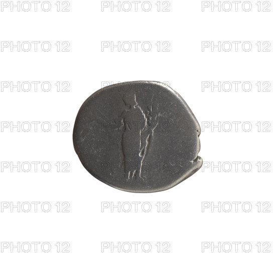 Denarius, Marcus Aurelius (121–180; Roman emperor 161–180), (caesar 139–161); issuer: Antoninus Pius (86–161; Roman emperor 138–161). Obverse: Head of young Marcus Aurelius without a covering to the right, legend 'AVRELIVS CA' and 'SAR AVG PII' circumferential. Reverse: Honos (personification) standing left, holding a branch in his right hand and a cornucopia in his left, with circumferential inscription. Iconography: personifications, Honos, branches, cornucopias. Date: ca. 145–147. Roman Empire, Rome. Coin: diameter 16.0–18.5 mm, weight 2.94 g, axis 180°.