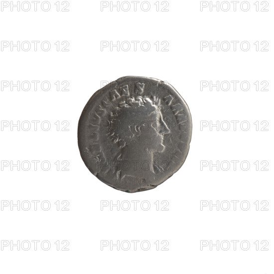 Denarius depicting bust of young Marcus Aurelius in paludamentum, right; obverse legend 'AVELIVS CAES - AR AVG PII F' (ELIVS CAES - AR AVG PII F). Reverse: Minerva stands left, holds an owl in her outstretched right hand, rests left hand on shield and spear; reverse legend 'TR POT - VIIII -, II'. Iconography: Minerva, owls, shields, spears; Roman deities. Issuers: Marcus Aurelius (121–180; Roman emperor 161–180; caesar 139–161) and Antoninus Pius (86–161; Roman emperor 138–161). Date: ca. 154–155. Roman Empire, Rome. Coin: silver denarius; diameter 16.5–17.0 mm; weight 2.85 g; axis 180°.