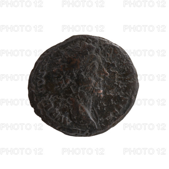 Head of young Marcus Aurelius uncovered, with drapery on the left shoulder, right; inscription AVRELIVS CA, G PII all around. Reverse: Pietas stands left, pours incense on an altar with his right hand, holds a container with incense in his left hand; inscription OT XI - COS all around, in fields -C. Issuer: Antoninus Pius (86–161; Roman emperor 138–161). Marcus Aurelius (121–180; heir to the throne 138–161; Roman emperor 161–180) — iconography. Date: 156–157, Rome, Roman Empire (27 BC–476). Coin: silver, diameter 24.0–26.0 mm, weight 12.90 g, axis 180°.