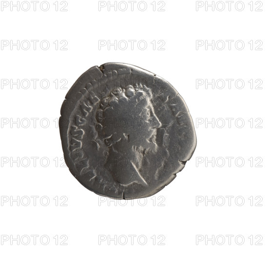 Denarius, Marcus Aurelius (121–180; Roman emperor 161–180), (caesar 139–161). Issuer: Antoninus Pius (86–161; Roman emperor 138–161). Obverse: Head of Marcus Aurelius without a cap to the right, legend RELIVS CAE - S AVG P. Reverse: Spes (personification) walking left, holding a flower in his right hand, lifting the hem of his robe with his left hand; legend TR POT XIII - COS II. Date: 158–159. Roman Empire, Rome. Coin; diameter 16.5–17.0 mm; weight 3.20 g; axis 180°.