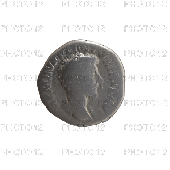 Denarius of Marcus Aurelius (121–180; Roman emperor 161–180). Obverse: uncovered head of Marcus Aurelius, drapery on left shoulder, facing right, inscription MP M AVREL ANTONINVS AVG (circumferential). Reverse: Concordia seated left, holding a patera in her right hand and resting her left hand on the figure of Spes; cornucopia under the seat, inscription CONCORD AVG TR P XV (circumferential), COS III; episode 161. Roman Empire (27 BC–476). Coin: diameter 17.0 mm, weight 3.00 g, axis 180°.