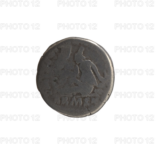Denarius, Marcus Aurelius (121–180; Roman emperor 161–180), obverse: head of Marcus Aurelius with laurel wreath facing right, inscription ONINVS AVG; reverse: personification of Armenia in a short robe, trousers and a pointed cap seated left, supporting her head with her right hand, left hand resting on a bow and quiver, with a shield and a standard (vexillum) in front, inscription PM TR P XV and ARMEN. Episode dated 163–164. Iconography includes personifications, vexillum, bows, shields, quivers; Roman Empire (27 BC–476), Rome. Coin; silver; diameter ~16.5–17.0 mm; weight 3.14 g; axis 0°.
