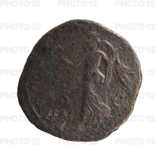 Sestertius, Marcus Aurelius (121–180; Roman emperor 161–180), issuer. Obverse: Head of Marcus Aurelius in a laurel wreath facing right, inscription INVS AV, AX all around. Reverse: Victoria walking left, holding a wreath in her right hand and a palm branch in her left, TR POT XXII, all around, in SC fields. Date: 168–169. Roman Empire (27 BC–476), Rome. Coin; diameter 28.5–29.5 mm, weight 22.01 g, axis 165°.