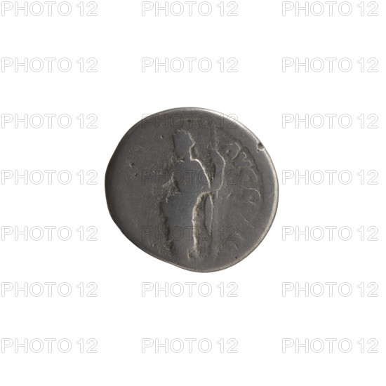 Denarius, Marcus Aurelius (121–180; Roman emperor 161–180), issuer; obverse: head of Marcus Aurelius with laurel wreath facing right, legend ANTONINVS - AV, XIII; reverse: Felicitas standing left, holding a short caduceus in her right hand and a long scepter in her left, legend - AVG COS III; dated 168–169. Roman Empire (27 BC–476), Rome. Coin; diameter 17.0 mm, weight 2.90 g, axis 0°. Iconography: caduceuses, scepters, personifications, Felicitas; maker: Marcus Aurelius (iconographic attribution).