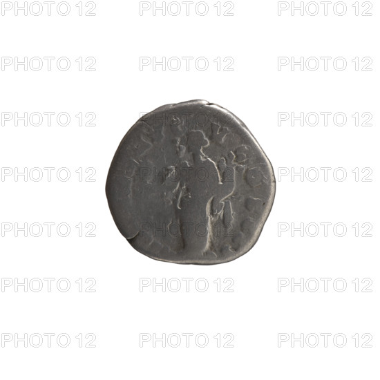 Denarius of Marcus Aurelius (121–180; Roman emperor 161–180), obverse: head of Marcus Aurelius with laurel wreath facing right, inscription AVG around; reverse: Liberalitas standing left, holding an abacus in his right hand and a cornucopia in his left, inscription L AVG - V COS III around; attributed to issuer Marcus Aurelius; attributes: abacus, personification Liberalitas, cornucopias; date ca. 168–170; Roman Empire (27 BC–476), Rome; coin: diameter 17.0–17.5 mm, weight 3.20 g, axis 15°.
