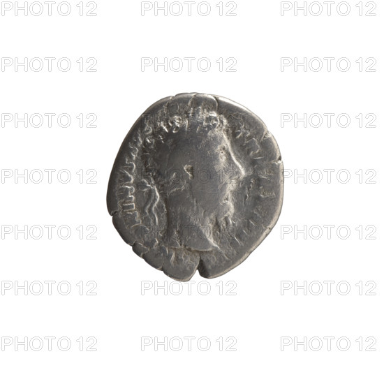 Denarius of Marcus Aurelius (121–180; Roman emperor 161–180). Obverse: Head of Marcus Aurelius with laurel wreath facing right, legend 'ANTONINVS AVG - TR P XXIIII'. Reverse: Minerva walking right, holding a spear in her raised right hand and a shield in her left. Inscription 'C OS - III' all around. Date: 169–170. Roman Empire (27 BC–476), Rome. Coin; diameter 18.0–19.0 mm, weight 2.68 g, axis 0°.
