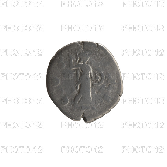 Denarius, Marcus Aurelius (121–180; Roman emperor 161–180), 169–170. Obverse: Head of Marcus Aurelius with laurel wreath facing right, legend 'ANTONINVS AVG - TR P XXIIII'. Reverse: Minerva walking right, holding a spear in her raised right hand and a shield in her left, legend 'C OS - III'. Roman Empire (27 BC–476), Rome. Coin; diameter 18.0–19.0 mm, weight 2.68 g, axis 0°.