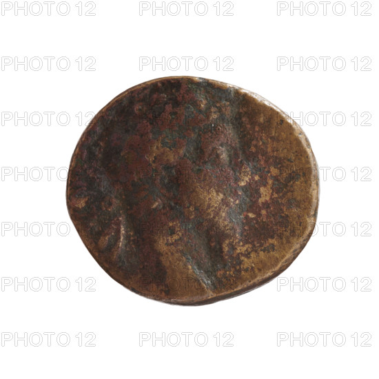 Head of Marcus Aurelius with a laurel wreath facing right, inscription 'M ANTONINVS - AVG TR PX' all around; reverse: Victoria walking left, holding a wreath in her right hand and a trophy in her left, inscriptions 'VI' and 'AVG -' and 'I' in fields, in SC fields. Dated 169–170 (for the original). Roman coin (forgery), associated with Marcus Aurelius (121–180; Roman emperor 161–180). Iconography: Roman deities, wreaths, Victoria, trophies. Roman Empire (27 BC–476). Coin diameter ~21.0–23.0 mm, weight 6.92 g, axis 180 degrees.