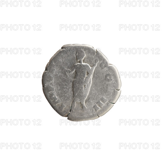 Denarius, Marcus Aurelius (121–180; Roman emperor 161–180), issuer: Marcus Aurelius. Obverse: Head of Marcus Aurelius in laurel wreath facing right, inscription TONINVS - AVG, RP XXVII around. Reverse: Emperor in toga standing left, holding a branch in his right hand and a scepter in his left, inscription IMP V - CO, III around. Date: 172–173. Place: Rome, Roman Empire. Medium: coin. Diameter: 18.0–18.5 mm. Weight: 2.54 g. Axis: 180°.