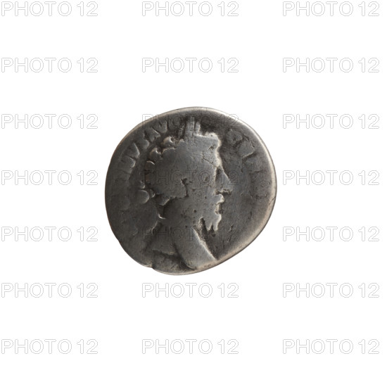 Denarius of Marcus Aurelius (121–180; Roman emperor 161–180), issuer Marcus Aurelius. Obverse: Head of Marcus Aurelius with laurel wreath facing right, inscription M ANTONINVS AVG - GERM. Reverse: Securitas seated left, raising his right hand to his head and resting his left hand on the back of the seat, inscription SECVRIT PVB TR P. Date: 175–176. Roman Empire (27 BC–476), Rome. Coin: diameter 17.0–17.5 mm, weight 2.78 g, axis 180°.