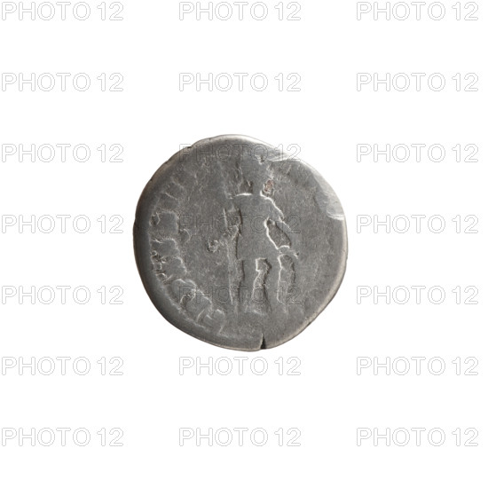 Denarius, Marcus Aurelius (121–180; Roman emperor 161–180), issuer; obverse: head of Marcus Aurelius with laurel wreath facing right, inscription 'M AVREL AN - ONINVS AVG' all around; reverse: Mars standing right, holding a spear in his right hand and resting his left hand on a shield standing on the ground, inscription 'TR P XXXIII - IM' all around; dated 178–179; Roman Empire (27 BC–476), Rome; coin; diameter 17.0–18.0 mm; weight 3.30 g.