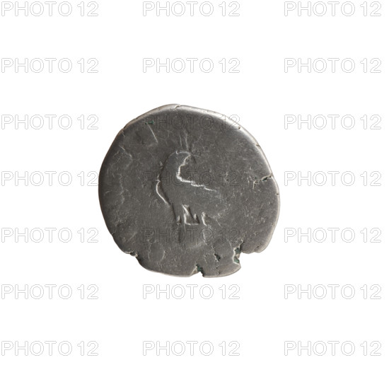 Denarius, Marcus Aurelius (121–180; Roman emperor 161–180), posthumously issued in the name of Commodus (161–192; Roman emperor 177–192). Obverse: Head of Marcus Aurelius without a covering to the right, legend 'D VS M ANTONINVS PIVS' all around. Reverse: Eagle stands on a globe to the right, head turned to the left, legend 'CONSECR O' all around. Iconography includes Marcus Aurelius and animals/eagles, globes. Date: after 180. Culture/place: Roman Empire, Rome. Medium/object type: coin (denarius). Dimensions: diameter 17.5–18.5 mm, weight 2.84 g, axis 15°.