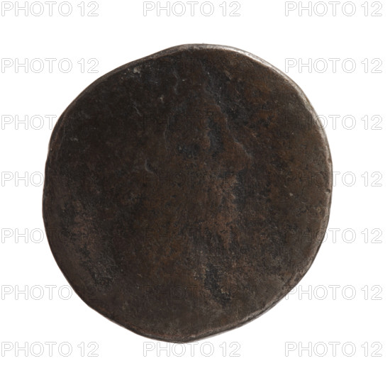 Sestertius, Marcus Aurelius (121–180; Roman emperor 161–180), posthumous; issuer: Commodus (161–192; Roman emperor 177–192). Obverse: head of Marcus Aurelius bare, facing right; inscription around. Reverse: funeral pyre with four tiers, topped by a quadriga in which the emperor stands; inscriptions in exergue and in fields. Dating: after 180. Culture/place: Roman Empire, Rome. Object type/material: coin. Diameter: 26.5–27.0 mm. Weight: 20.79 g. Axis: 180°.