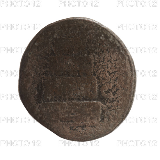 Sestertius, Marcus Aurelius (121–180, Roman emperor 161–180), posthumously issued; issuer: Commodus (161–192, Roman emperor 177–192). Obverse: Head of Marcus Aurelius bare, facing right, legend around. Reverse: Funeral pyre with four tiers topped by a quadriga in which the emperor stands; legend all around, in SC fields. After 180, Roman Empire (27 BC–476), Rome. Coin: diameter 26.5–27.0 mm, weight 20.79 g, axis 180°.