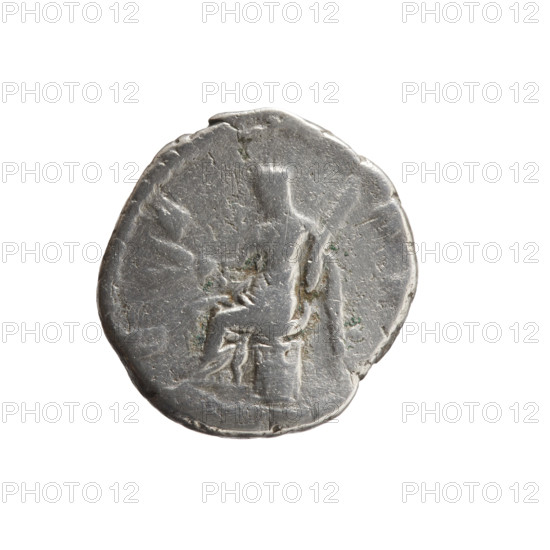 Denarius, Faustina the Younger (ca. 130–176; Roman empress 161–176), issuer Marcus Aurelius (121–180; Roman emperor 161–180). Bust of Faustina II in drapery facing right; legend 'A A - AV VSTA' around. Reverse: Ceres in a veil sitting on a basket (cista) facing left; in her extended right hand she holds ears of corn, in her left hand a short torch; legend 'C - E - RE' circumferential. Iconography: Faustina the Younger, Ceres, ears of corn, torches. Date: 161–176. Culture: Roman Empire (27 BC–476). Place: Rome. Coin. Diameter: 16.5–17.0 mm. Weight: 3.21 g. Axis: 210°.