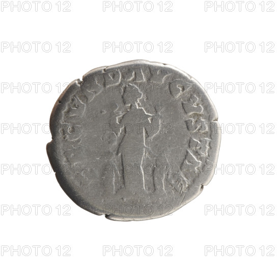 Denarius, Faustina the Younger (ca. 130–176; Roman empress 161–176), Marcus Aurelius (121–180; Roman emperor 161–180) (issuer). Obverse: Bust of Faustina II in drapery facing right, inscription FAVSTINA AVGVSTA. Reverse: Fecunditas standing left, holding two children in her arms, two more children standing at her sides, inscription FECVND AVGVSTAE. Date: 161–176. Roman Empire (27 BC–476), Rome. Coin. Diameter 18.0 mm; weight 2.82 g; axis 0°.