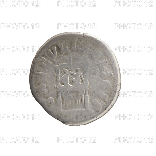 Denarius of Faustina the Younger (ca. 130–176; Roman empress 161–176) issued under Marcus Aurelius (121–180; Roman emperor 161–180). Obverse: draped bust of Faustina II facing right, inscribed FAVSTINA AVGVSTA. Reverse: draped throne (pulvinar) bearing two children—twins Commodus and Antoninus—with inscription SAECVLI FELICIT. Date: 161–176. Roman Empire (27 BC–476), Rome. Coin: diameter 17.5 mm, weight 2.99 g, axis 180°.