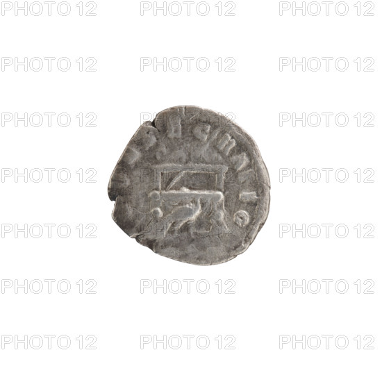 Denarius, Faustina the Younger (ca. 130–176; Roman empress 161–176) (posthumous), Marcus Aurelius (121–180; Roman emperor 161–180) (issuer). Obverse: draped bust of Faustina II facing right, inscription 'DIVA FAV•STINA PIA'. Reverse: draped throne with a long scepter lying on it; in front stands a peacock facing right, inscription 'CONSECRATIO'. After 176, Roman Empire (27 BC–476), Rome. Coin. Diameter 17.0–17.5 mm; weight 1.90 g; axis 195°.