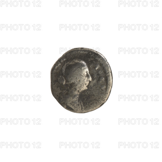 Denarius of Faustina the Younger (ca. 130–176; Roman empress 161–176), Roman Empire (27 BC–476), Rome; silver coin, diam. 15.4–16.2 mm