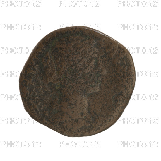 Sestertius of Faustina the Younger (ca. 130–176; Roman empress 161–176), Roman Empire (27 BC–476), Rome; coin; diameter 29.0 mm (obverse) and 27.3 mm (reverse).
