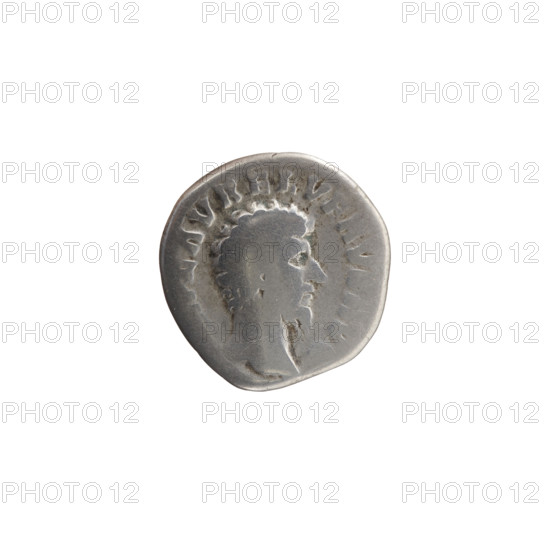 Denarius of Lucius Verus (130–169; Roman emperor 161–169), issuer Lucius Verus. Obverse: head of Lucius Verus without a cap to the right, inscription L·AVREL·VERVS·AVG. Reverse: Providentia standing left, holding a globe in her outstretched right hand and a cornucopia in her left, inscription PROV·DEOR·TR·P·COS·II. Iconography: personifications, globes, cornucopias, Providentia. Date: 161. Culture/place: Roman Empire, Rome. Medium: coin. Measurements: diameter 16.0–17.0 mm, weight 3.13 g, axis 180°.