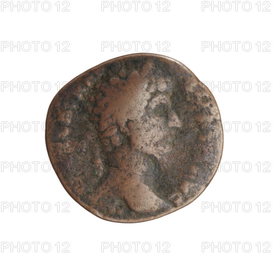 Lucius Verus (130–169; Roman emperor 161–169) — issuer. Obverse: head of Lucius Verus uncovered to the right, legend 'SL AVREL - VG' all around. Reverse: Lucius Verus and Marcus Aurelius (121–180; Roman emperor 161–180) in togas stand opposite each other, holding scrolls and shaking hands, legend 'CORD AVGVSTO' and 'COS I' in the episode; field marks 'S - C'. Roman Empire, Rome, 161–162. Coin; diameter 24.5–25.5 mm, weight 8.83 g, axis 0°.