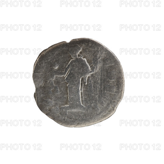 Denarius of Lucius Verus (130–169; Roman emperor 161–169), issuer: Lucius Verus. Obverse: Head of Lucius Verus with laurel wreath facing right, inscription RVS AVG ARM, X all around. Reverse: Aequitas standing left, holding scales in his right hand and a cornucopia in his left, inscription TR, COS III all around. Date: 166–167. Place: Rome, Roman Empire. Medium: silver coin. Diameter: 17.0–17.5 mm. Weight: 2.28 g. Axis: 0 degrees.